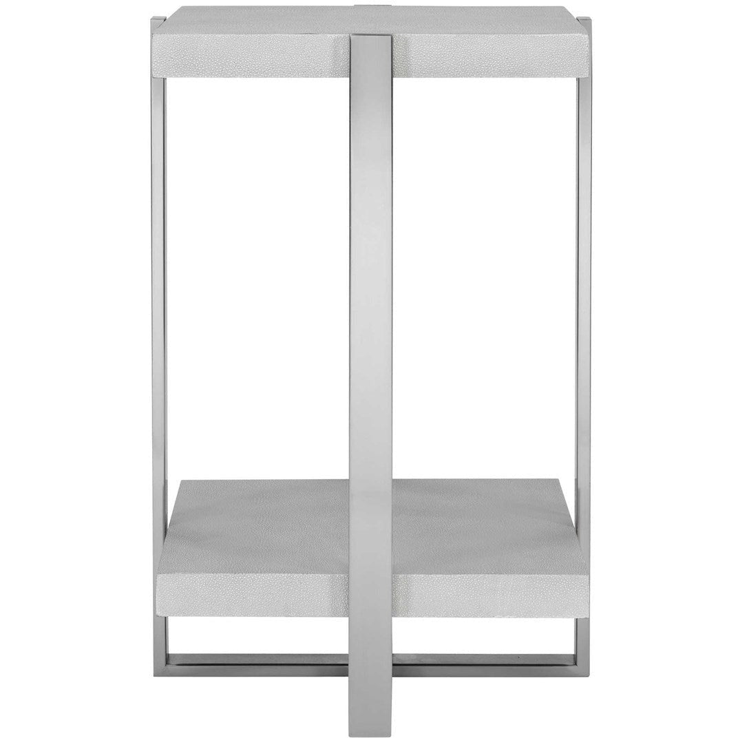 Uttermost Arnaut Brushed Silver Steel Modern Accent Table - Image 2