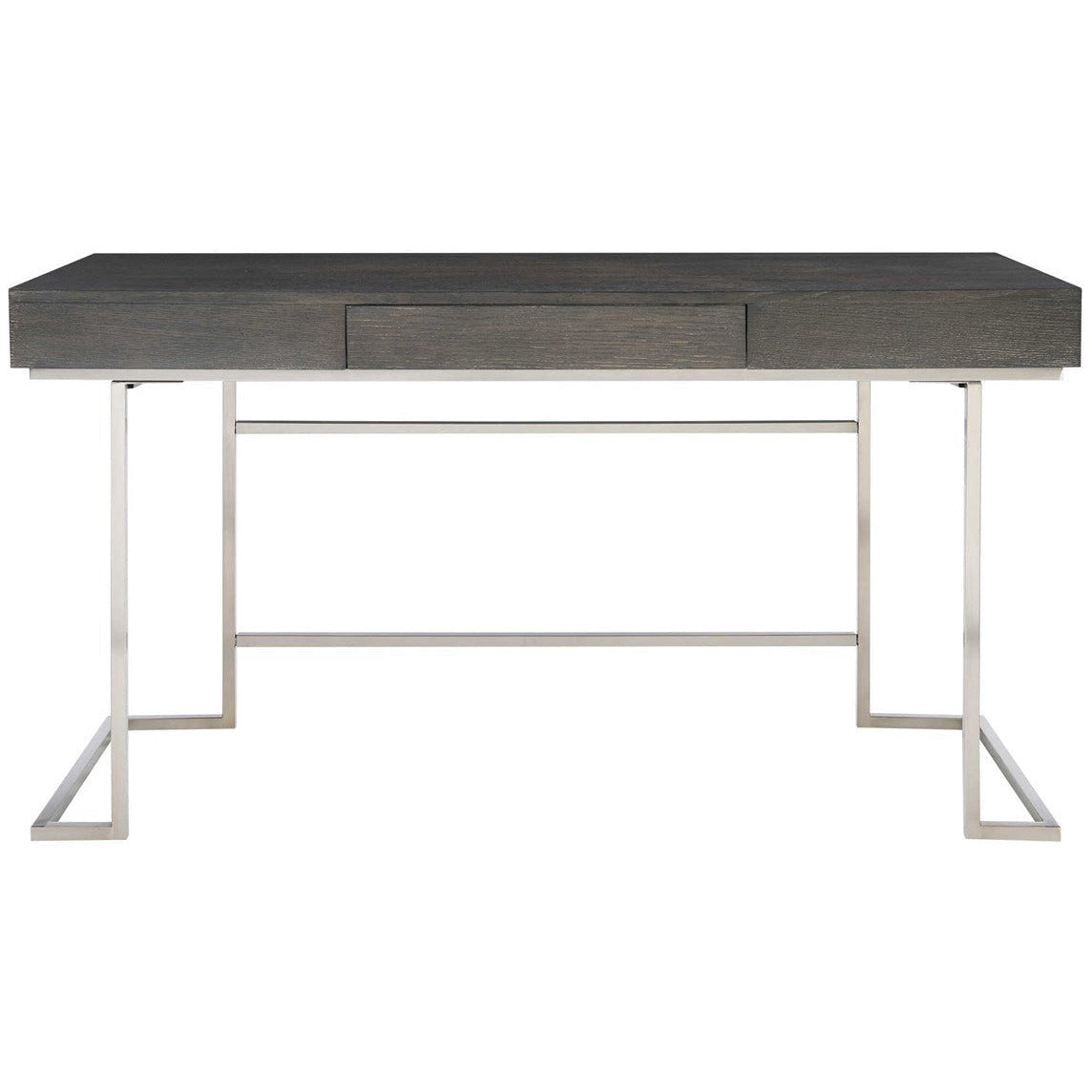 Uttermost Claude Smoke Grey With Brushed Nickel Contemporary Desk - Image 2