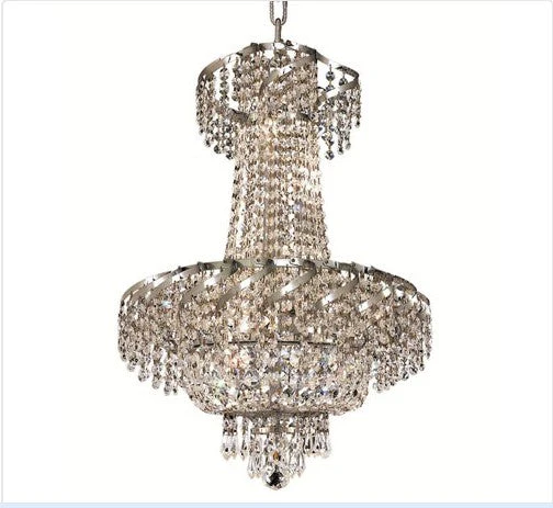 ChromeSix-Light 18-Inch Chandelier with Royal Cut Clear Crystal - Image 1