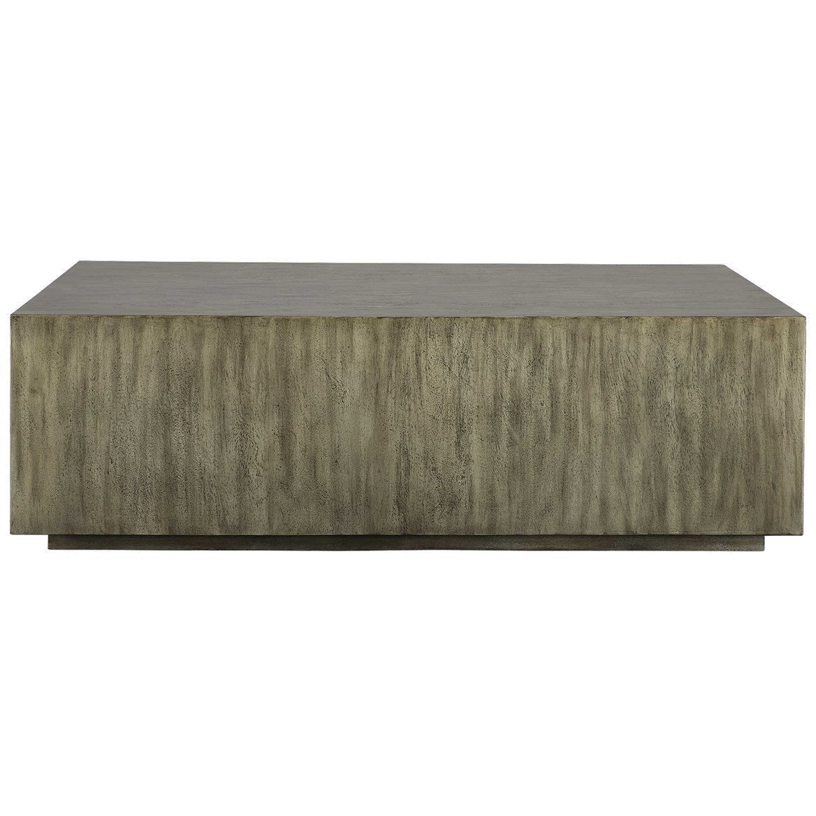 Uttermost Kareem Metallic Gray Modern Floating Pedestal Coffee Table - Image 3