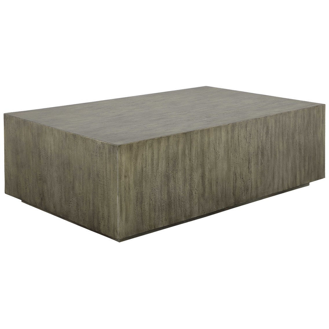 Uttermost Kareem Metallic Gray Modern Floating Pedestal Coffee Table - Image 1
