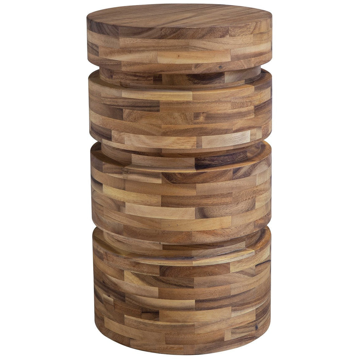 Uttermost Boone Wood Rustic Modern Round Accent Drink Table - Image 2