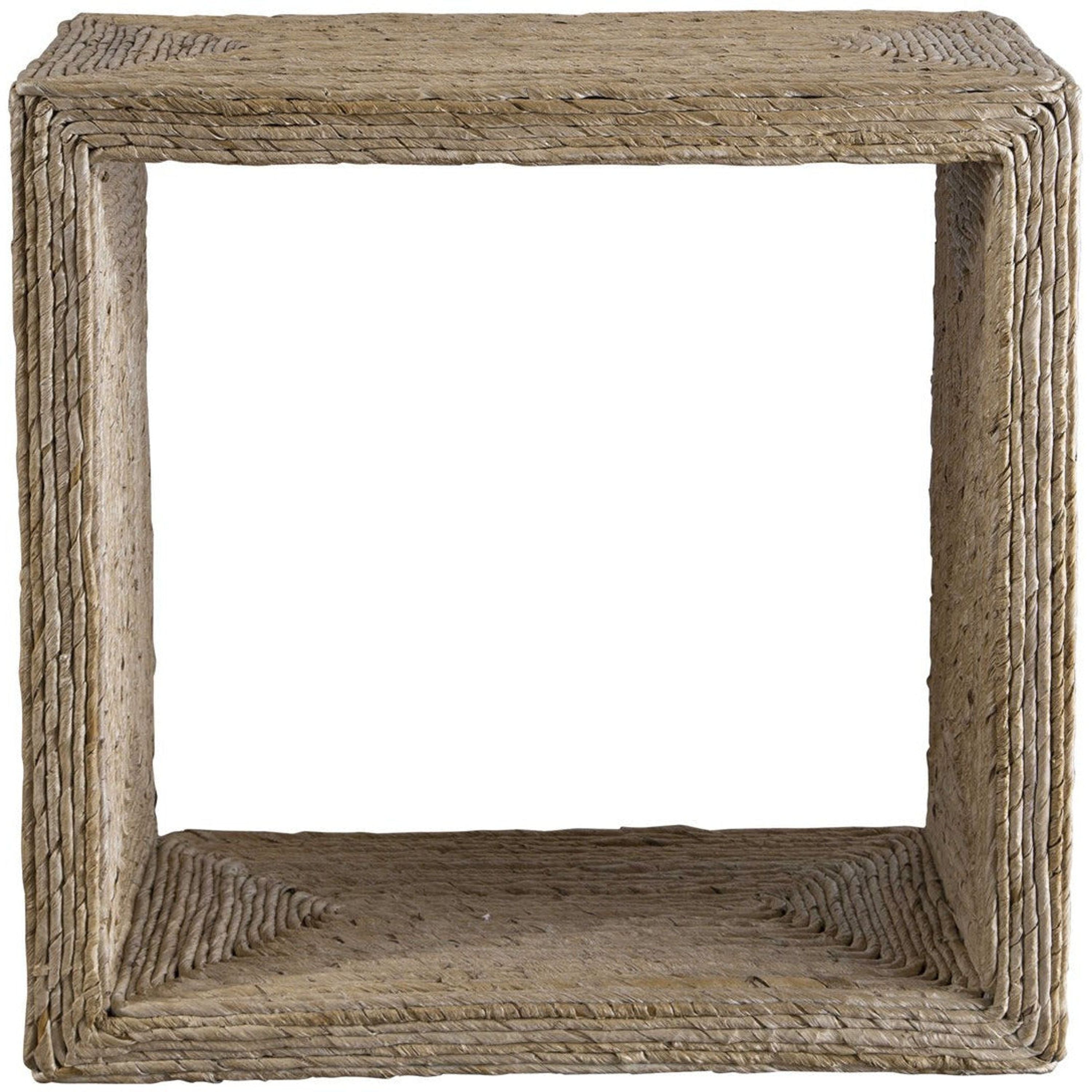 Uttermost Rora Natural Woven Banana Plant Wrapped Coastal Style Accent Table - Image 2