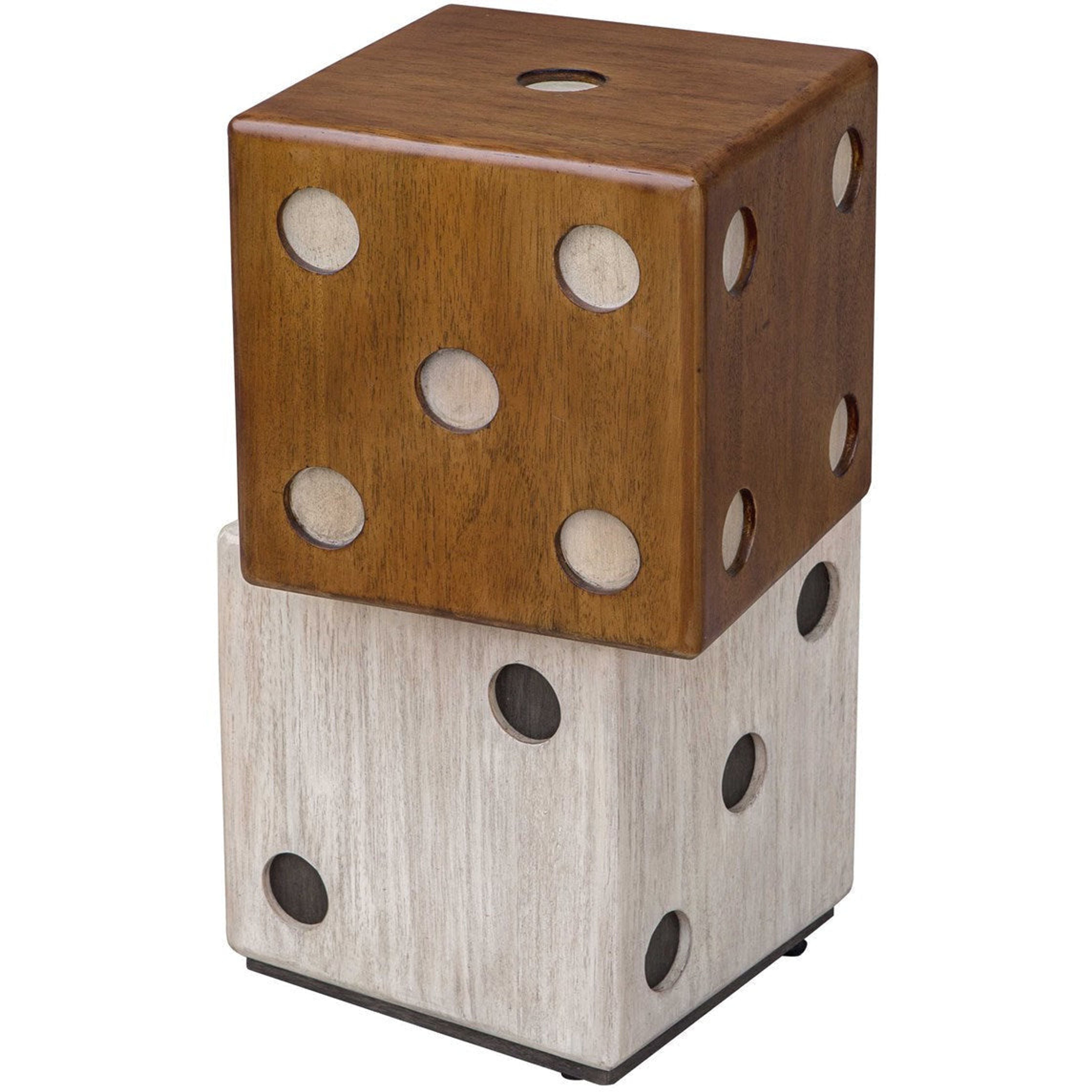 Uttermost Roll The Dice Wood Stacked Dice Game Room Accent Table - Image 2