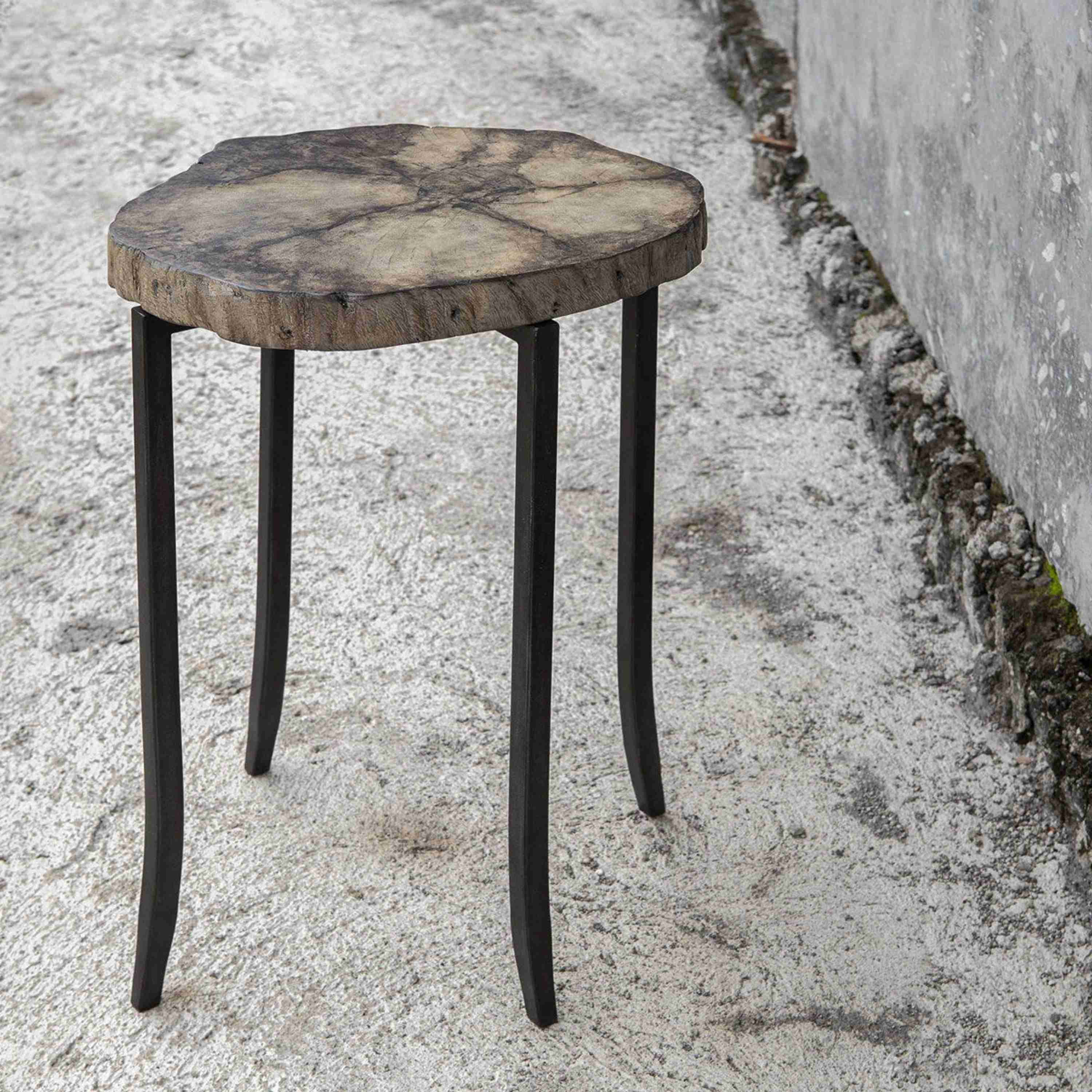 Uttermost Stiles Suar Wood Live Edge Rustic Modern Accent Table - Image 2