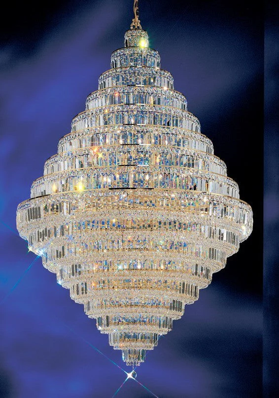 30 Lights crystal chandelier with crystalique-plus crystal and 24K gold plated finish - Image 1