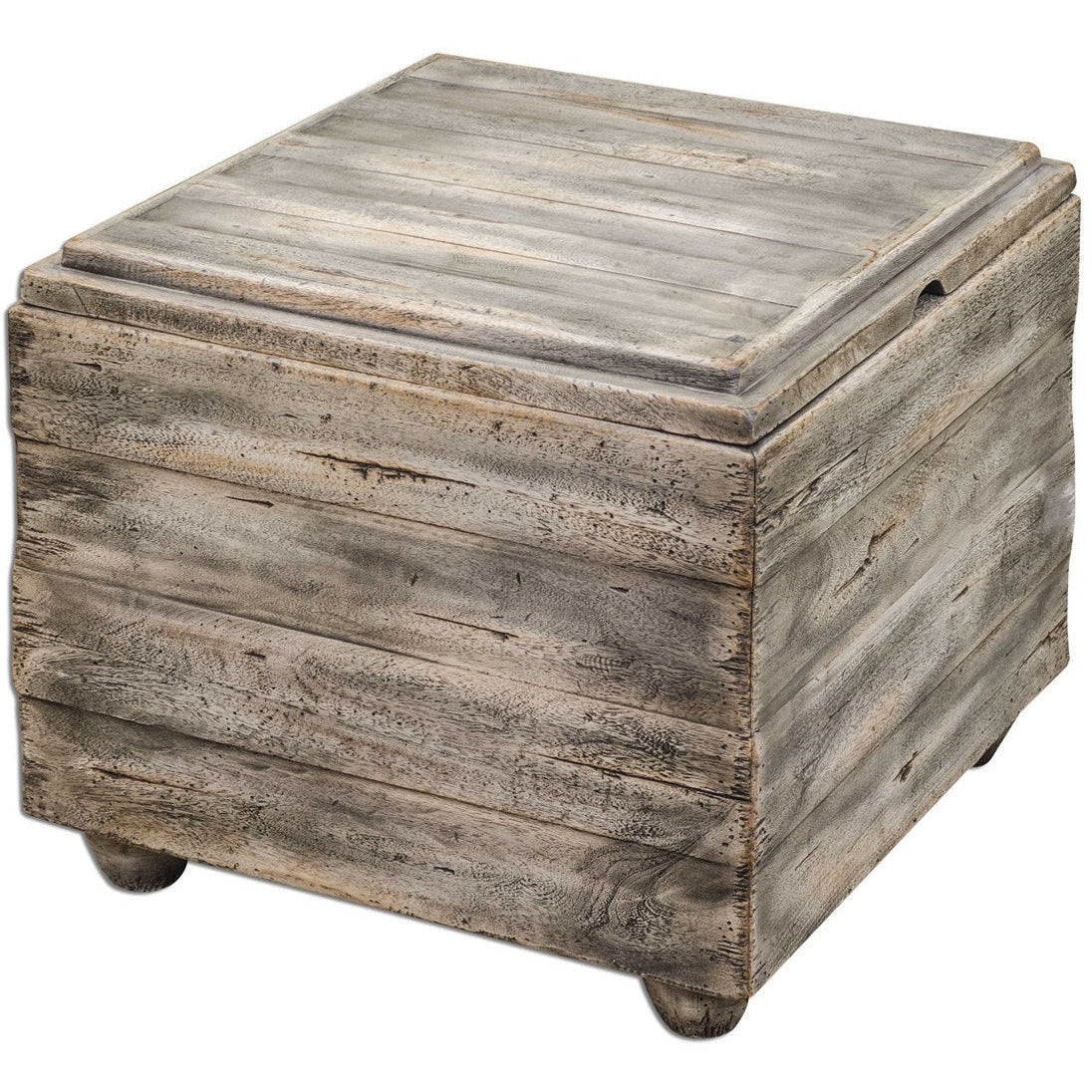 Uttermost Avner Mango Wood Cube Accent Table - Image 1