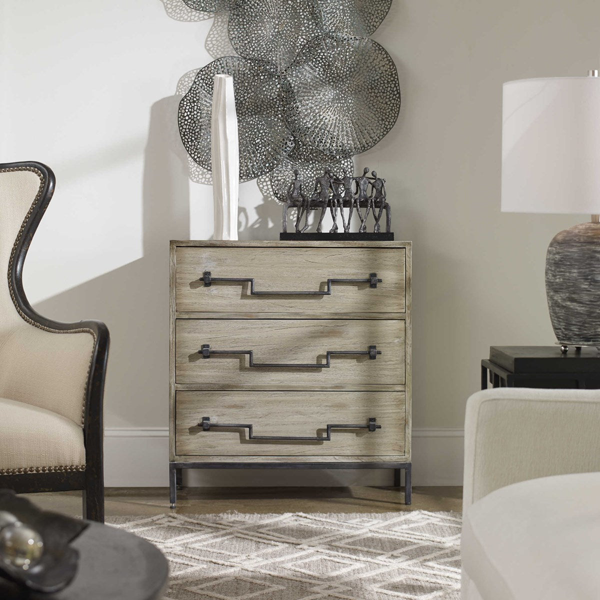 Uttermost Jory Aged Ivory Mango Wood Accent Chest - Image 1
