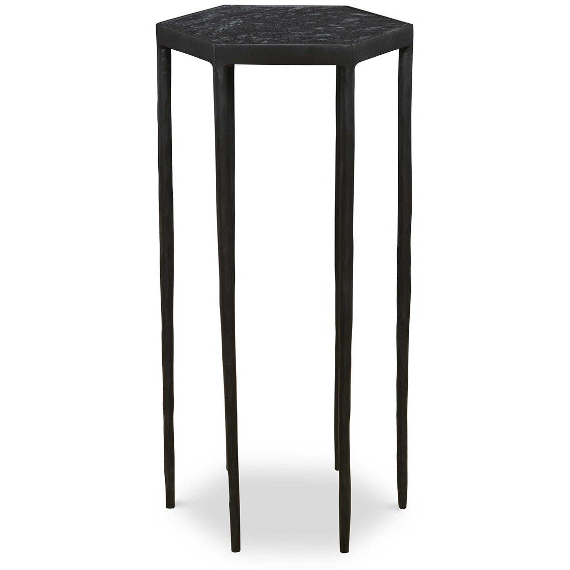 Uttermost Aviary Black Marble top With Black Iron Round Accent Table - Image 2