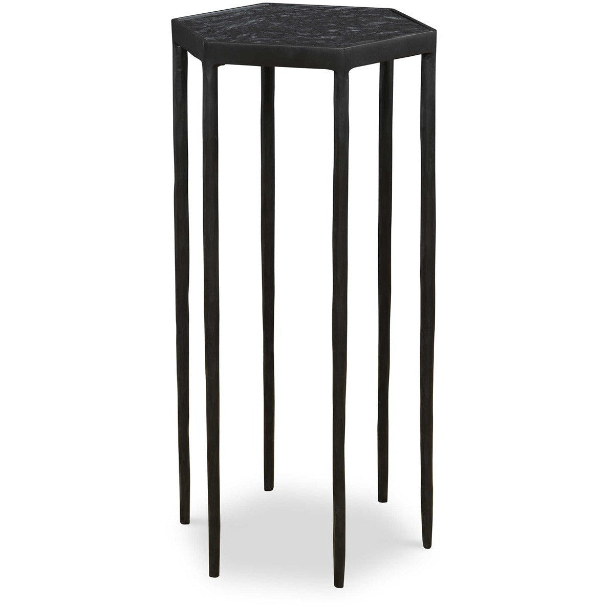 Uttermost Aviary Black Marble top With Black Iron Round Accent Table - Image 3