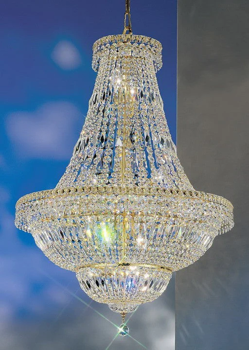 18 lights crystal chandelier with crystalique crystal and 24K gold plate finish - Image 1