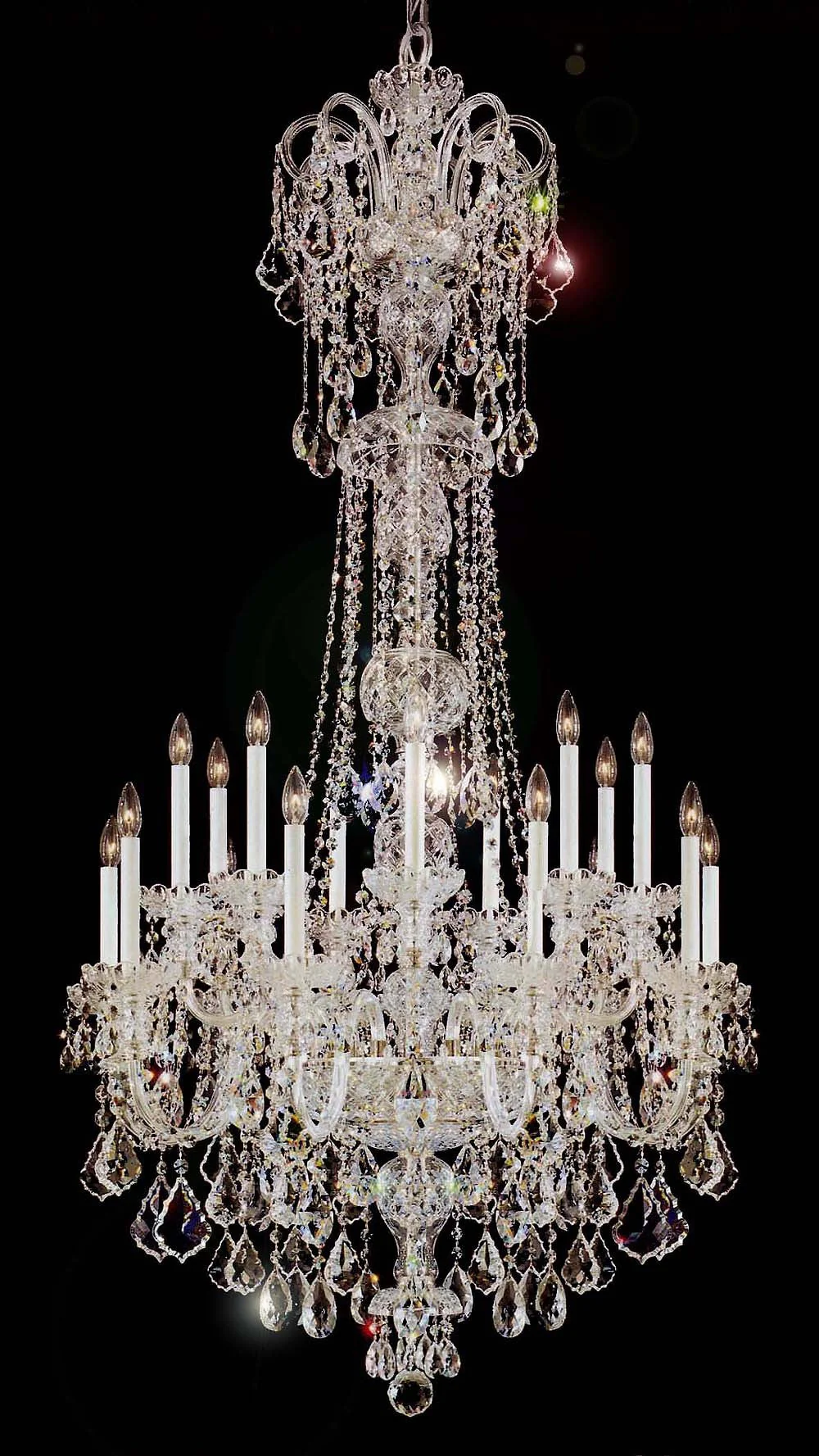 18 Lights Bohemian Crystal chandelier in polished chrome finish - Image 1
