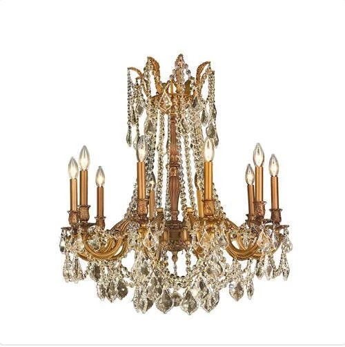 French Gold Ten-Light Chandelier - Image 1