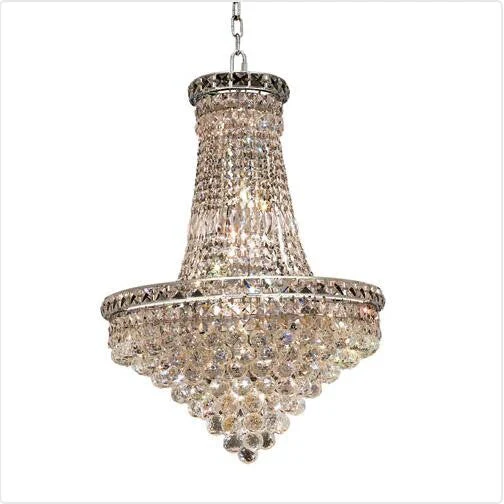 Chrome Twenty-Two Light 22-Inch Chandelier with Royal Cut Clear Crystal - Image 1