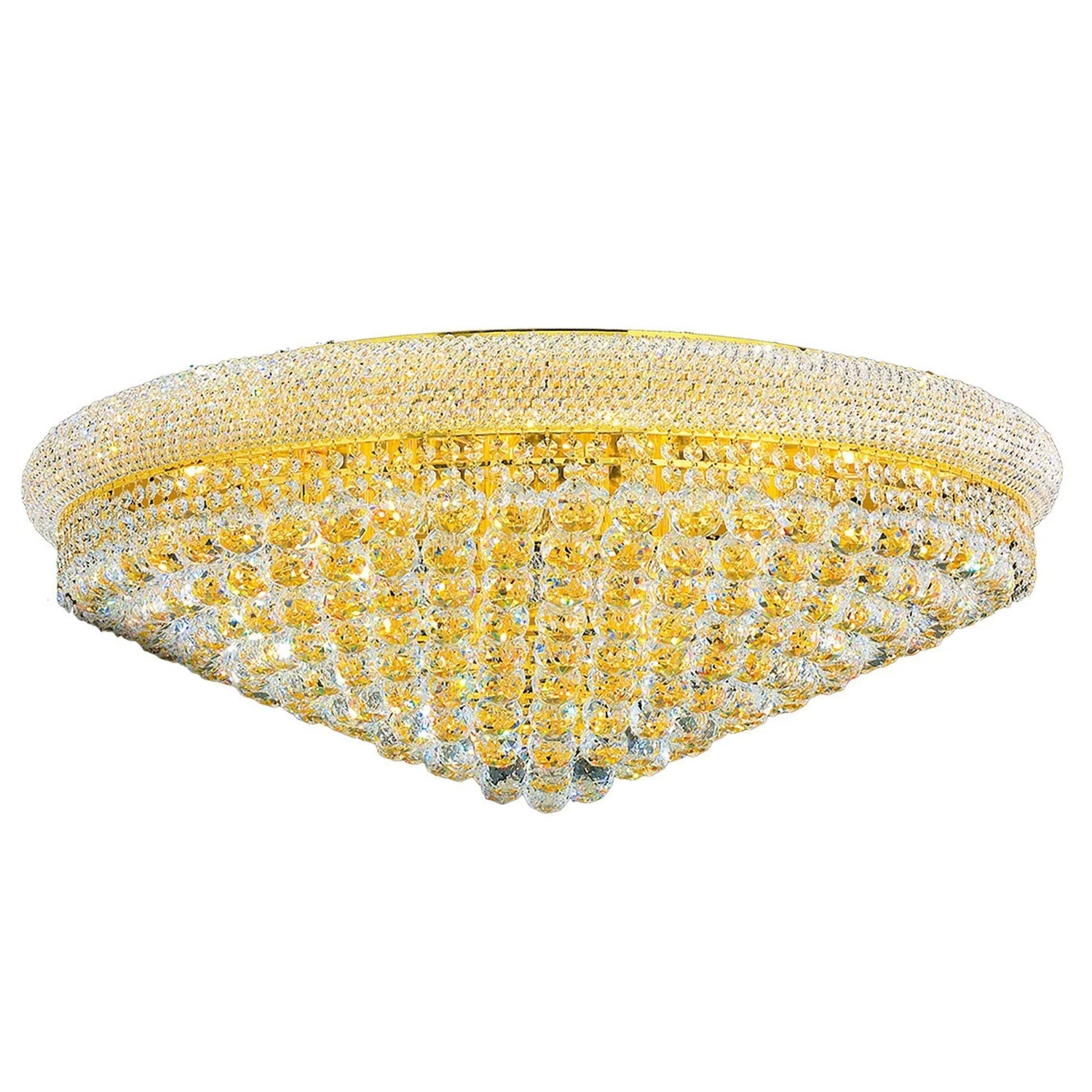 Corp Empire Polished Gold Twenty-Light Flush Mount - Image 1