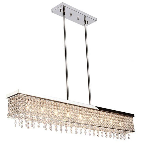 Vista Stainless Steel Nine-Light Island Pendant - Image 1