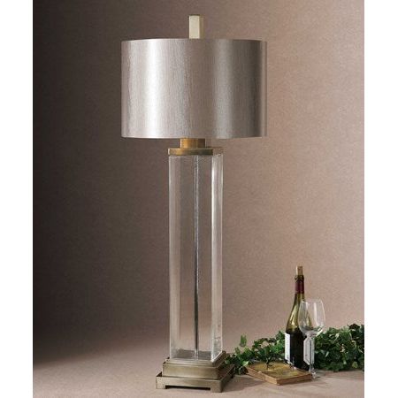 Uttermost Drustan Champagne Glass Table Lamp With Bronze Shade - Image 1