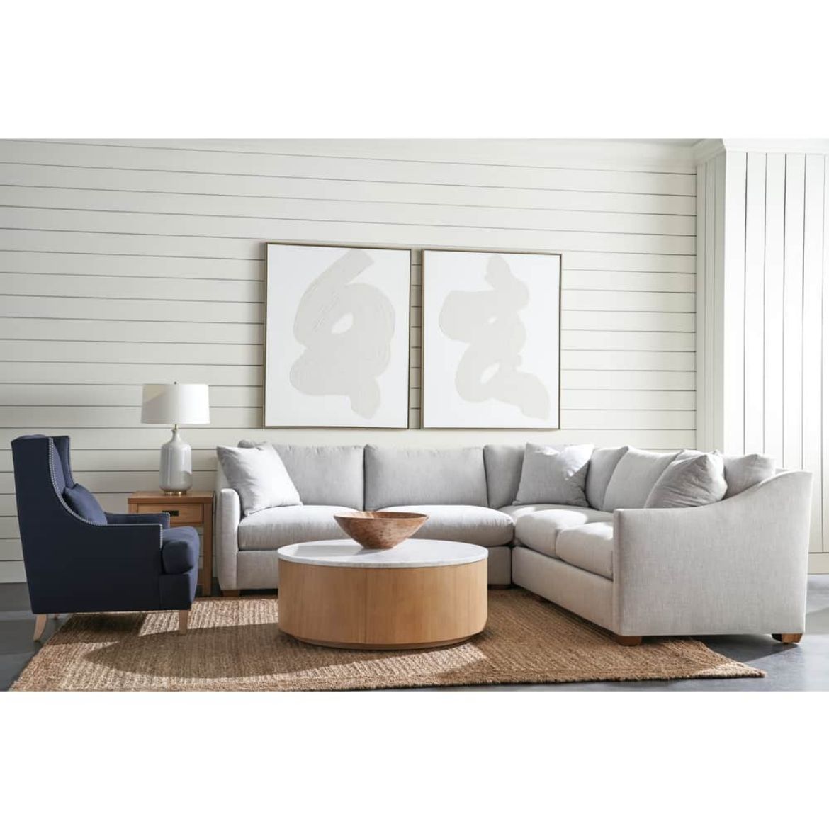 Rowe Furniture Delray Marble Top Round Coffee Table - Image 2