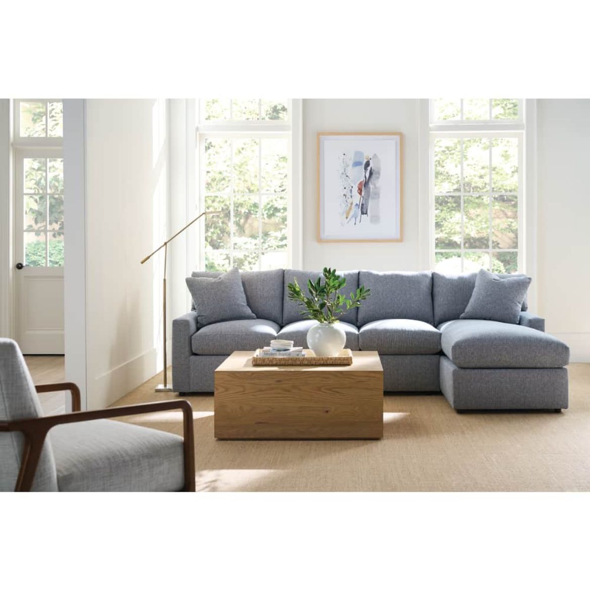 Rowe Furniture Indira Vintage Oak Square Coffee Table - Image 2