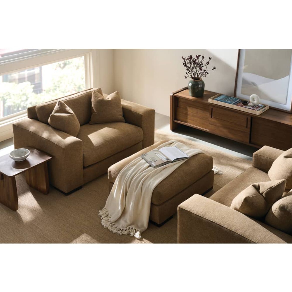 Rowe Furniture Nova Rectangle Teak Wood End Table - Image 3