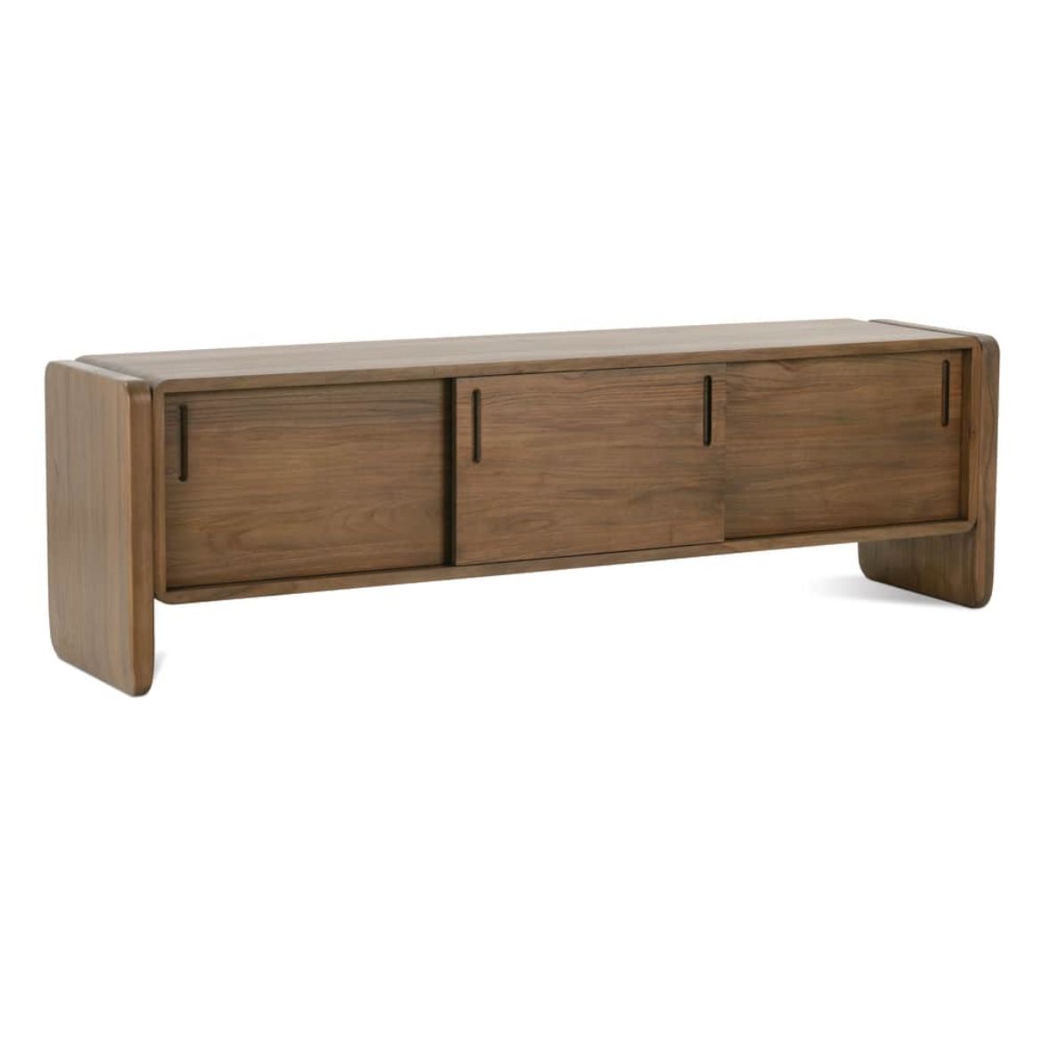 Rowe Furniture Nova Sliding Door Teak Wood Credenza - Image 1
