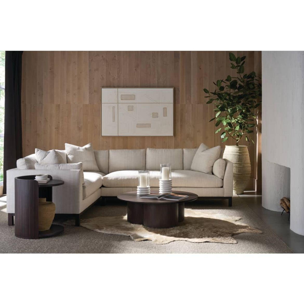 Rowe Furniture Kindred Alternate Round End Table ~ Godiva Finish - Image 2