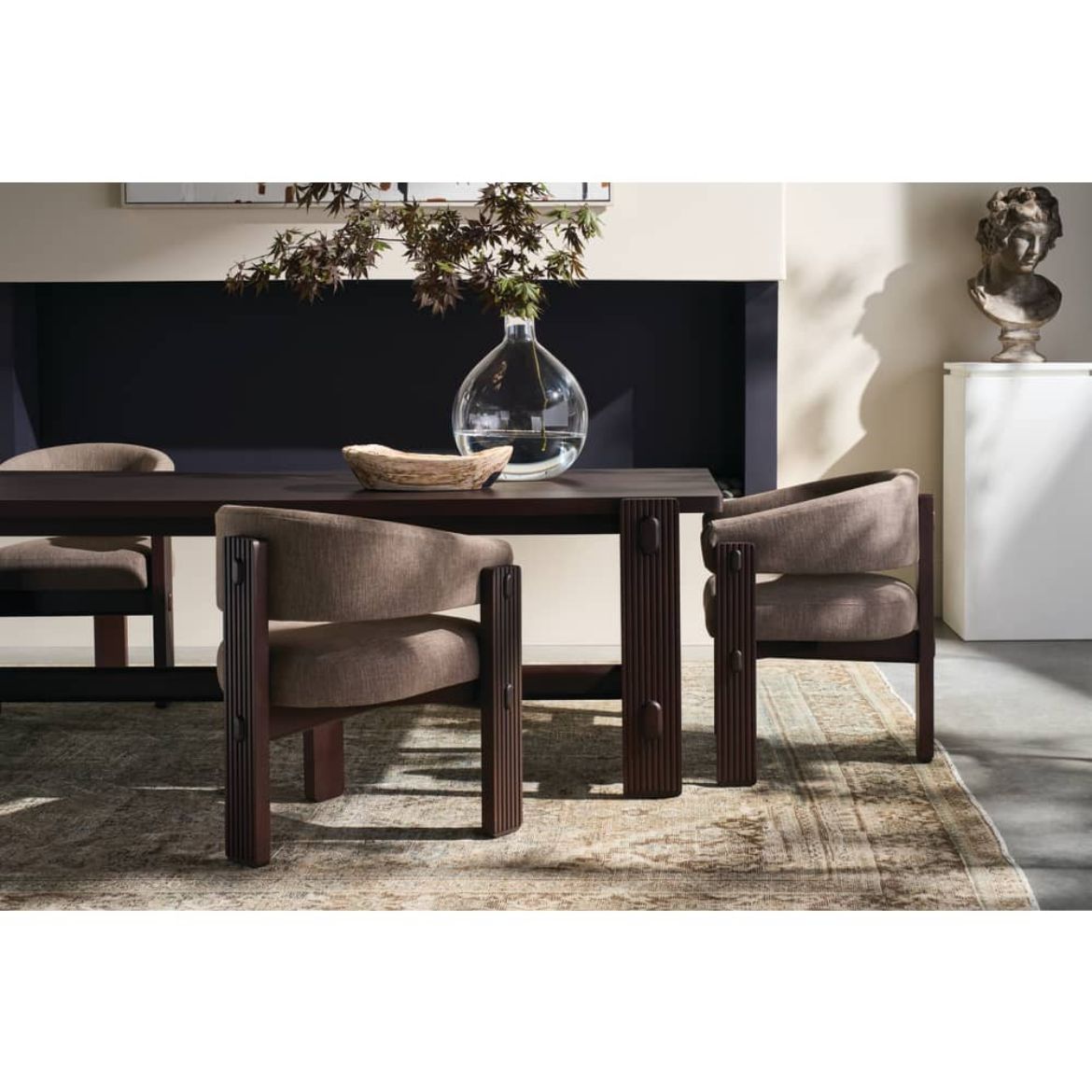 Rowe Furniture Kindred Rectangle Wood Dining Table ~ Mahogany Top Godiva Finish - Image 3