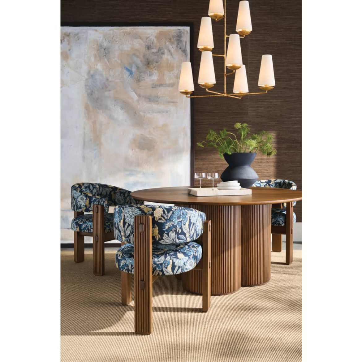 Rowe Furniture Kindred Round Dining Table ~ Mahogany Wood ~ Sesame Finish - Image 3