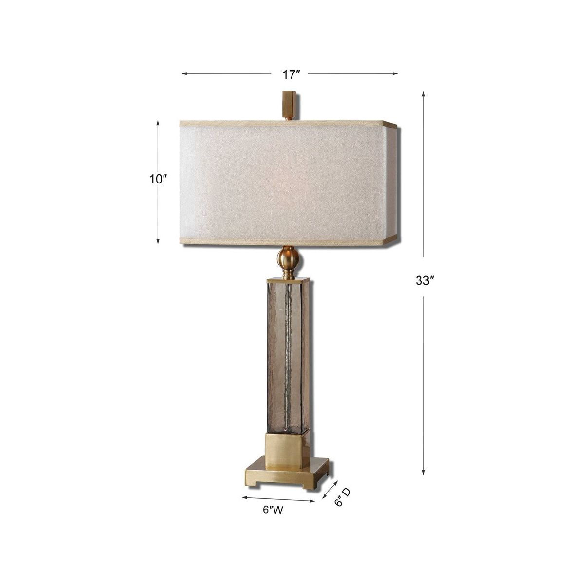 Uttermost Caecilia Textured Amber Glass Table Lamp - Image 3