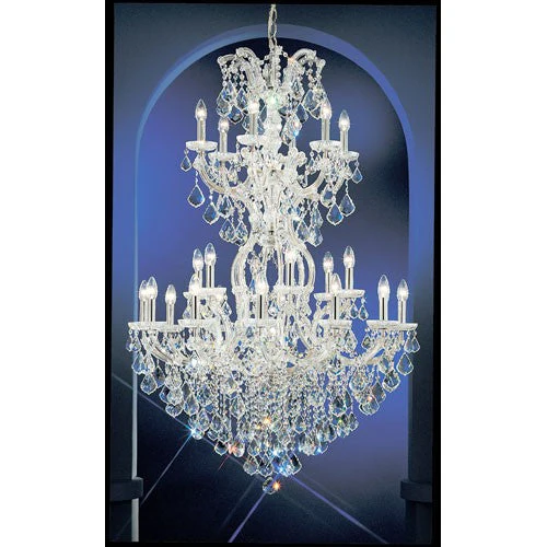 Maria Thersea Chrome Twenty Five-Light Chandelier with Crystalique Accents - Image 1