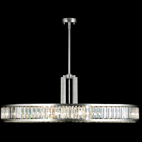Crystal Enchantment 10-Light Pendant in Silver Leaf Finish - Image 1