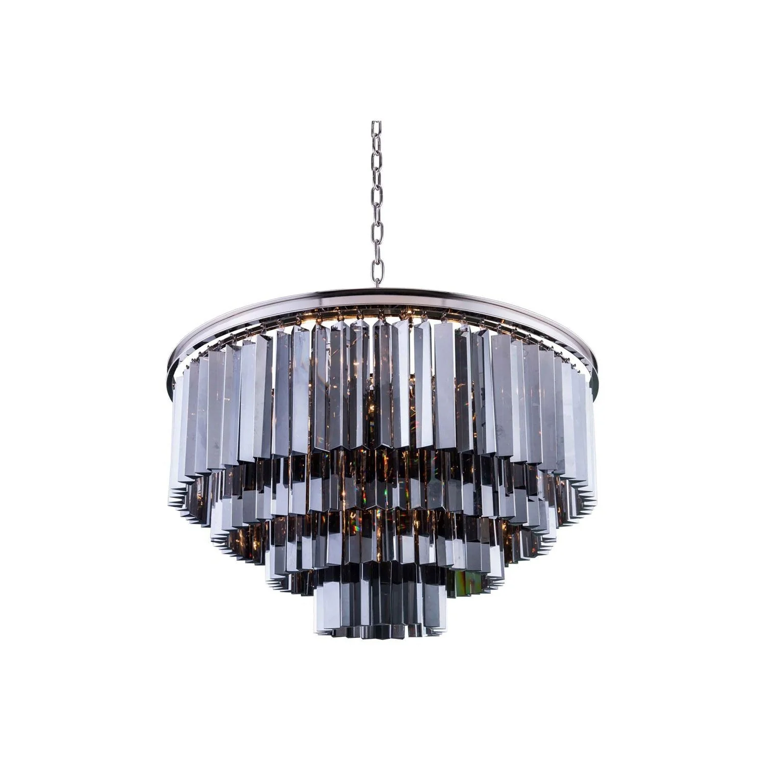 Sydney Polished Nickel Twenty-Three-Inch Pendant with Royal Cut Silver Shade Crystals - Image 1