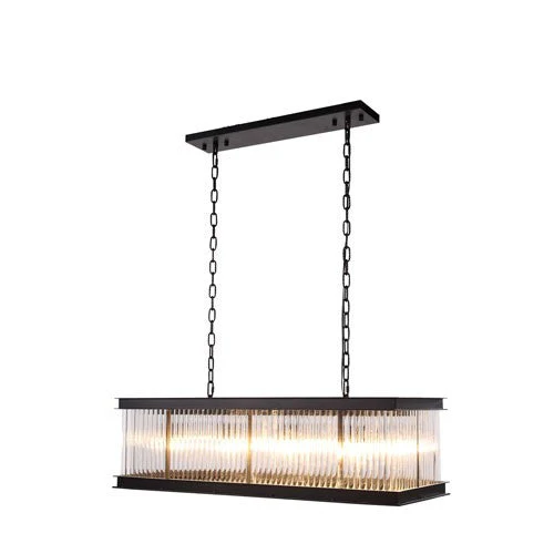 Royale Mocha Brown 14-Inch Eight-Light Pendant - Image 1
