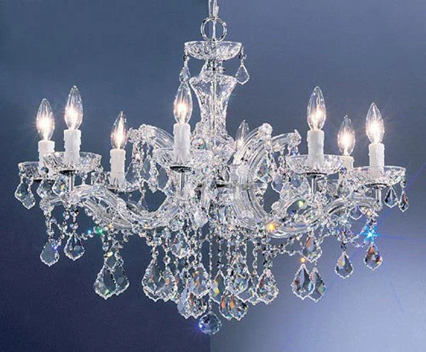 8 Light Maria Theresa crystal chandelier with chrome finish - Image 1
