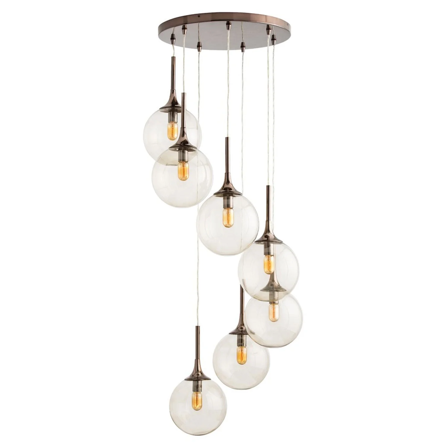 Home McKinley Smoke Seven-Light Fixed Chandelier - Image 1