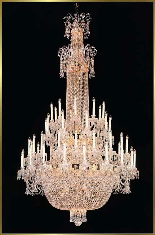 Empire luxury crystal chandelier in gold plated finish - Image 1