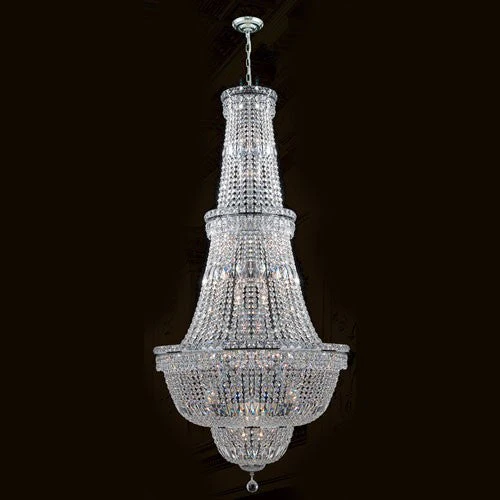 Corp Empire 34-Light Chrome Finish with Clear-Crystals Chandelier - Image 1