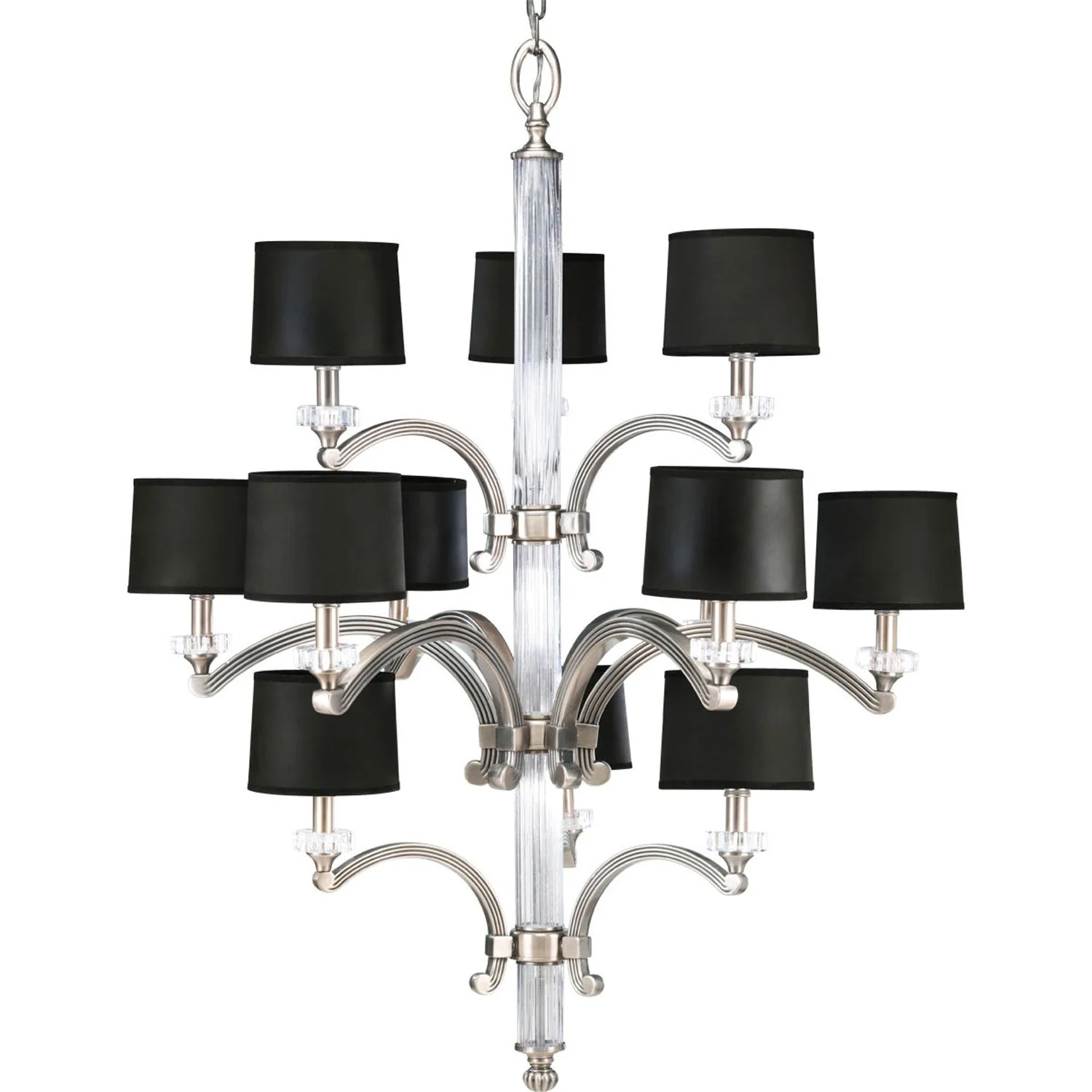 P4502-101: Roxbury Classic Silver Twelve-Light Chandelier - Image 1