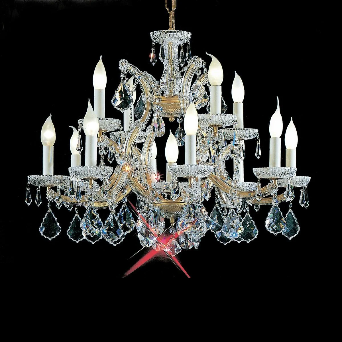 13 Light Maria Theresa Chandelier in gold plated finish - Image 1