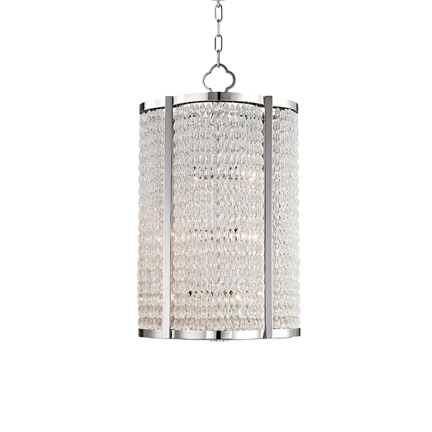 Polished Nickel Eight-Light Pendant - Image 1