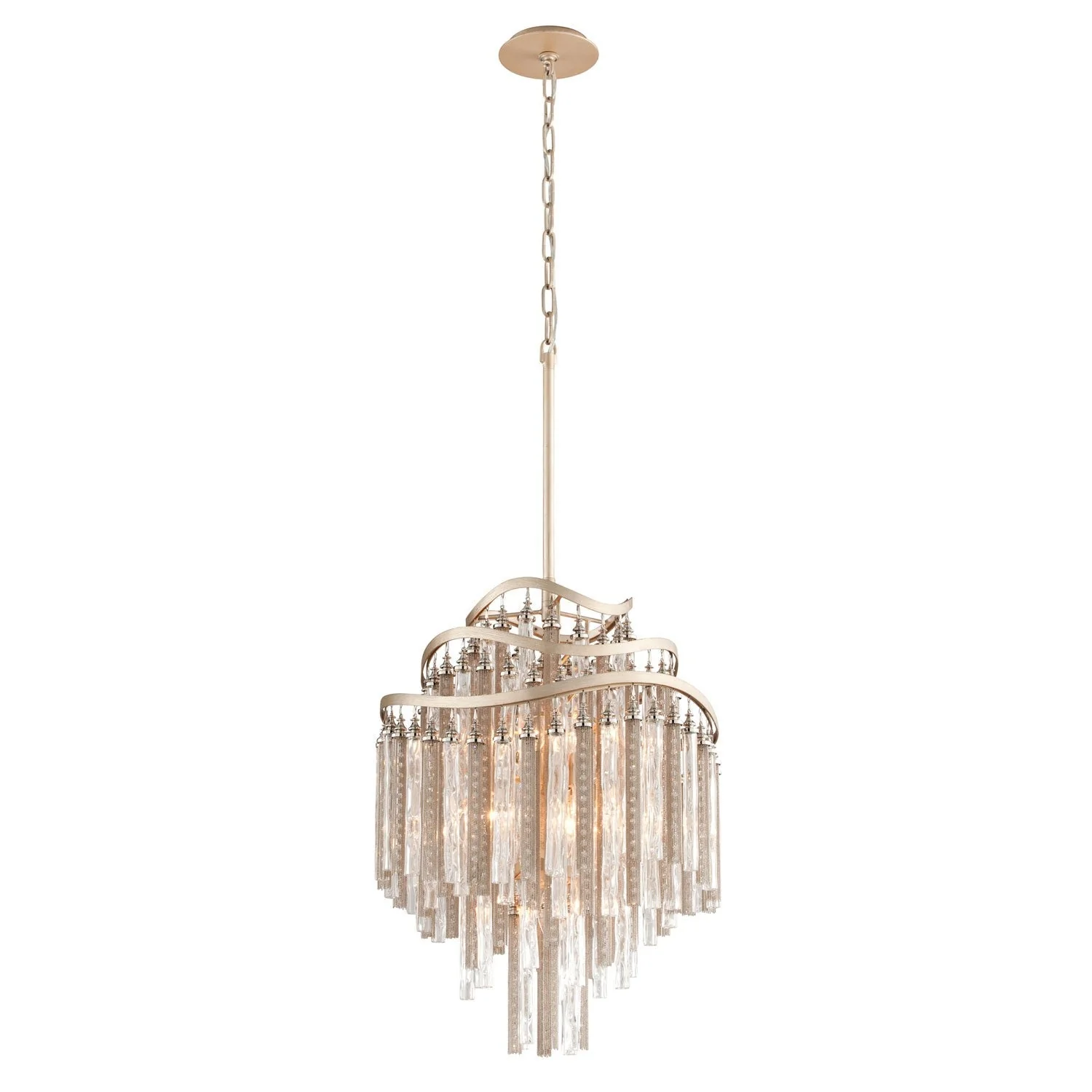 Silver Leaf Seven-Light Pendant - Image 1