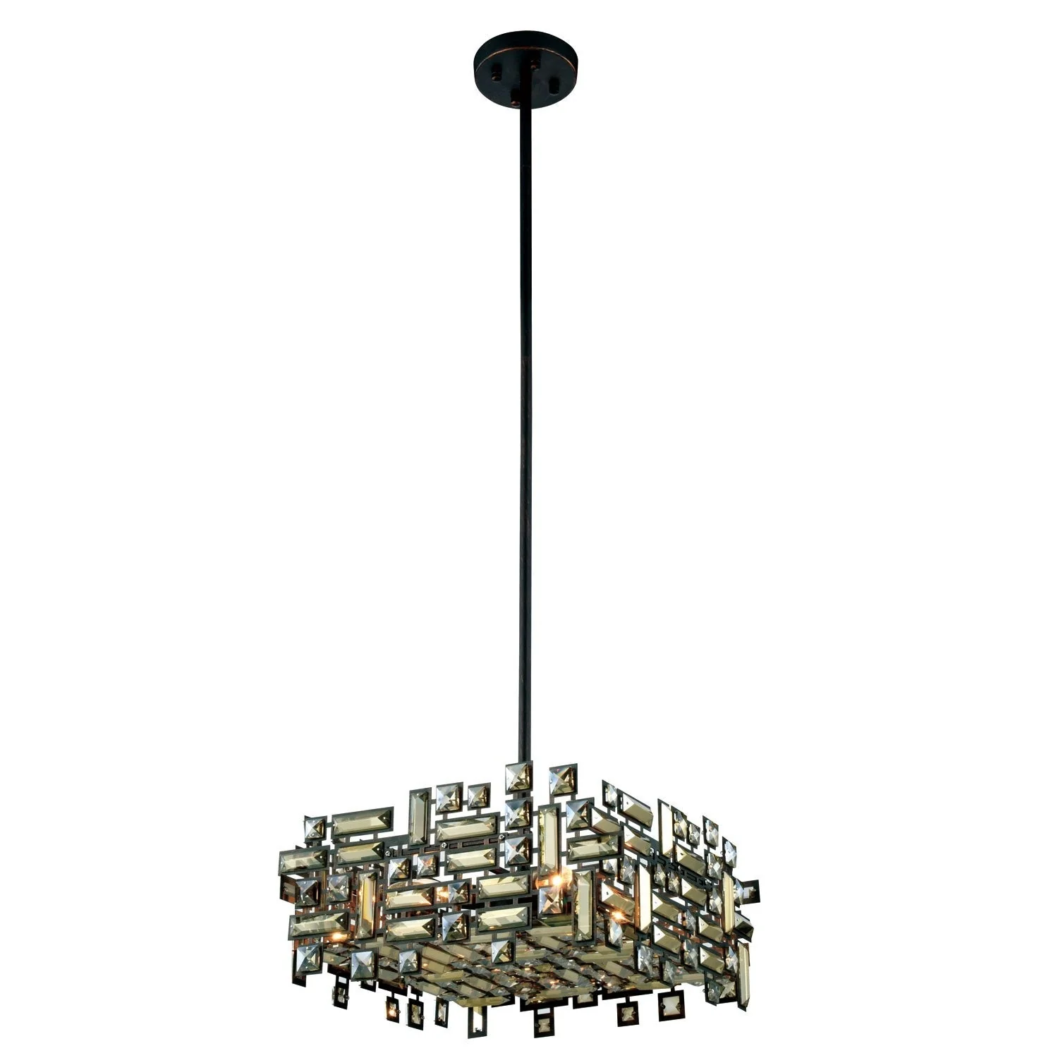 Picasso Dark Bronze 18-Inch Four-Light Pendant - Image 1