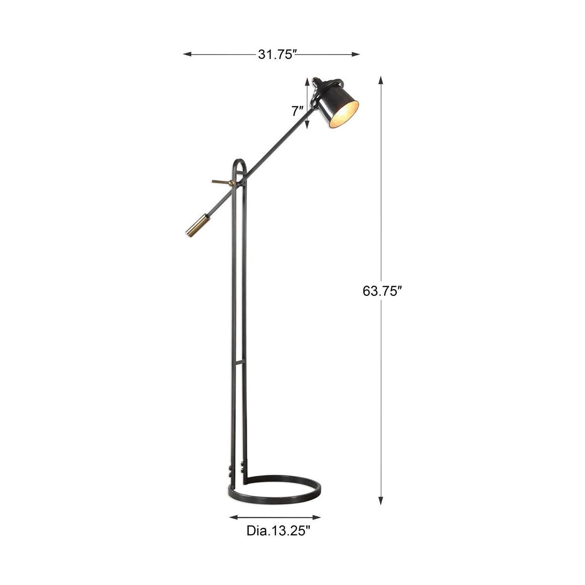 Uttermost Chisum Dark Oil Rubbed Bronze Floor Lamp - Image 3
