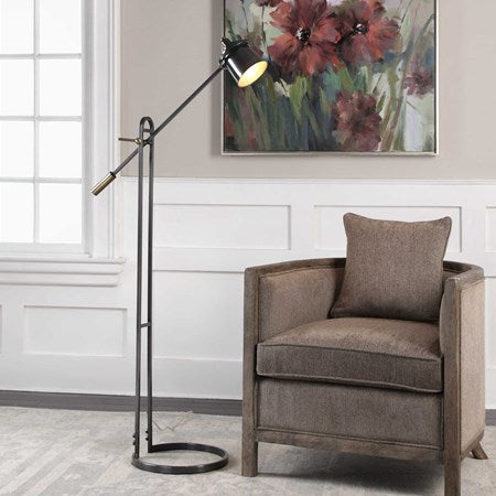 Uttermost Chisum Dark Oil Rubbed Bronze Floor Lamp - Image 1