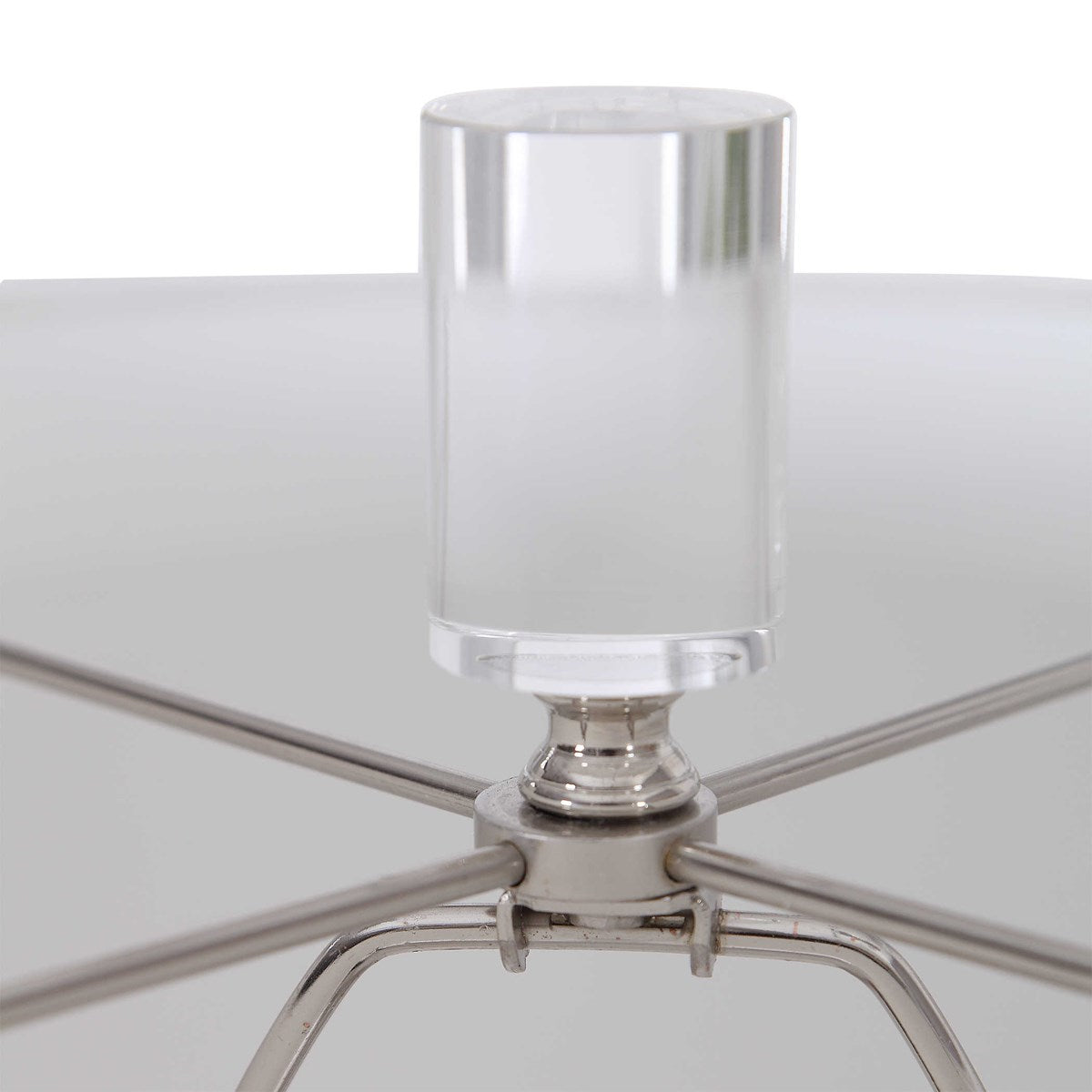 Uttermost Zesiro Gray Glazed Ceramic Table Lamp With White Linen Shade - Image 3