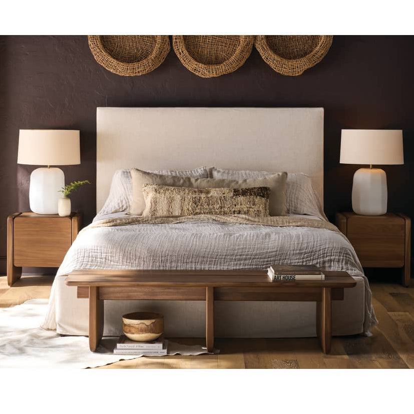 Rowe Furniture Glenwood 62" High California King Size Slipcovered Bed ~ Available To Custom Order In All Fabrics - Image 1
