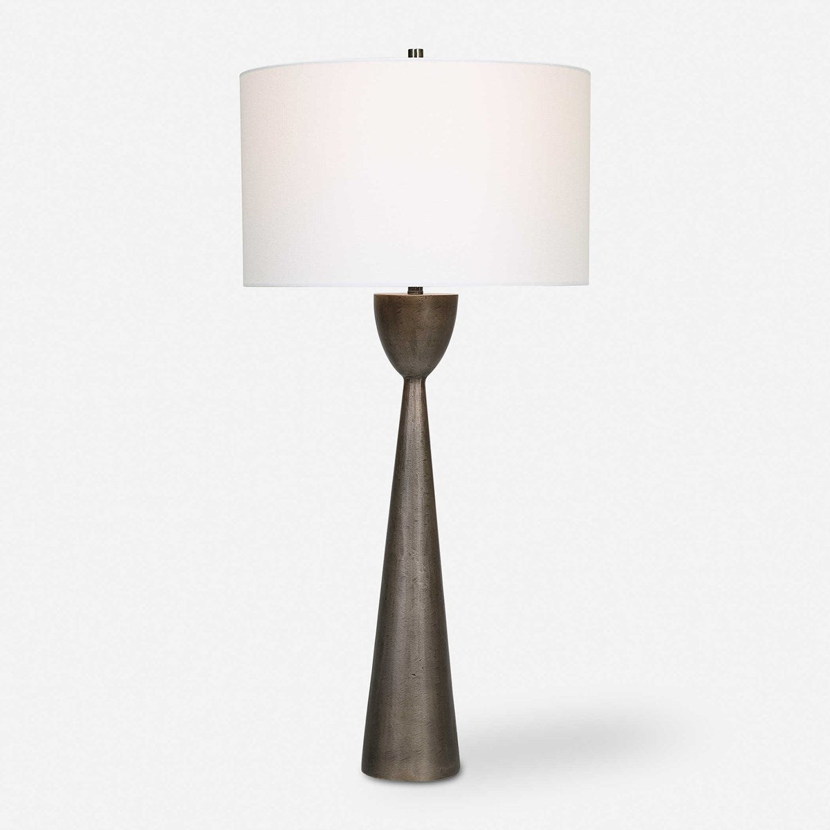 Uttermost Waller Table Lamp With White Linen Shade - Image 3