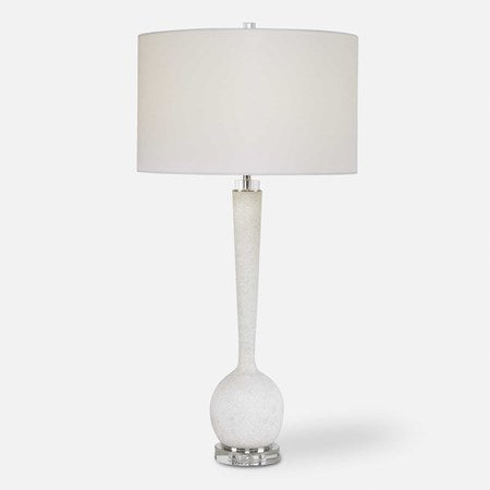 Uttermost Kently Ivory Stone Table Lamp With White Shade - Image 2
