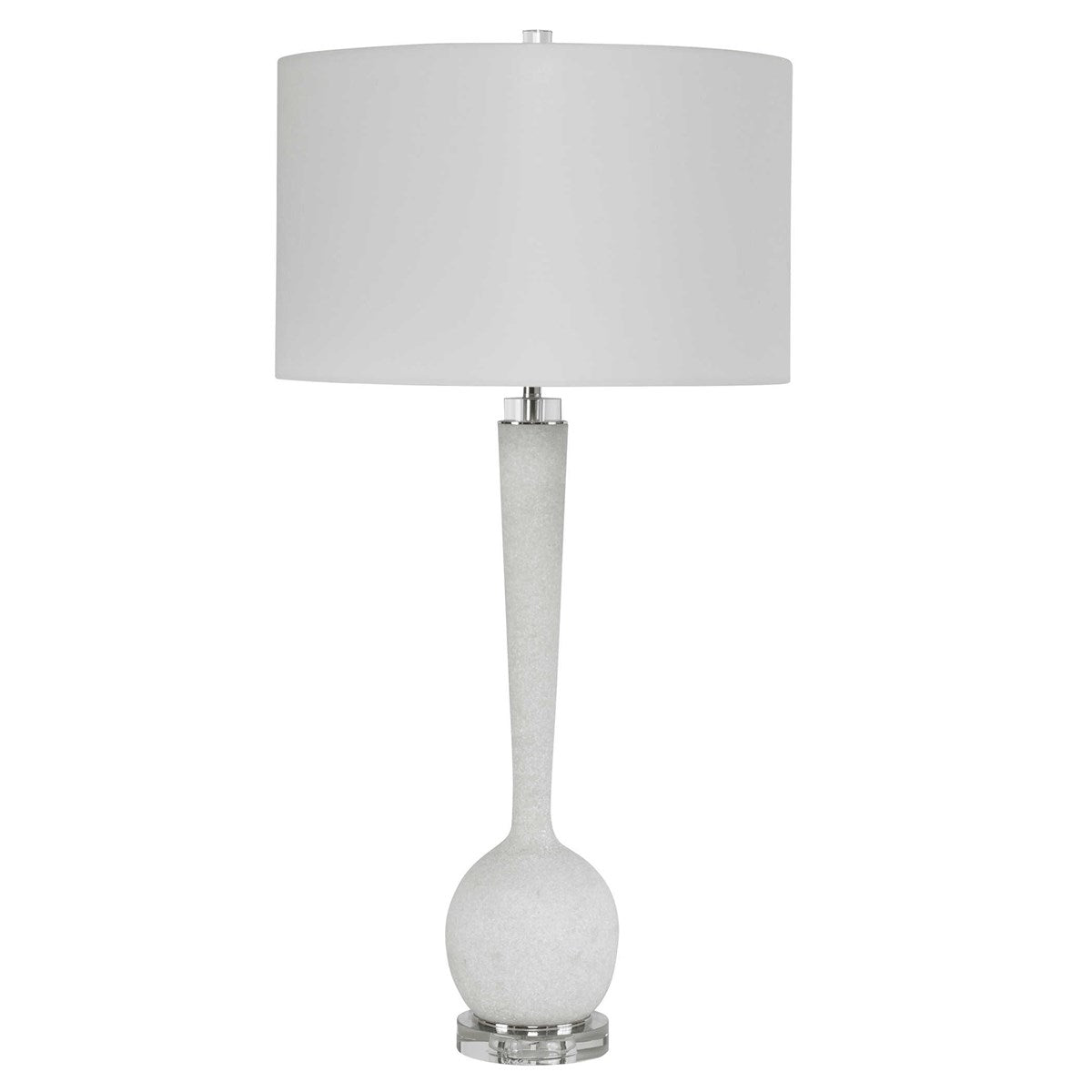 Uttermost Kently Ivory Stone Table Lamp With White Shade - Image 3