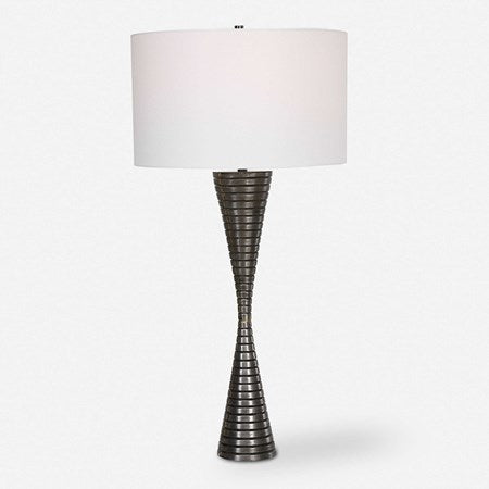 Uttermost Renegade Cast Iron Table Lamp With White Shade - Image 2